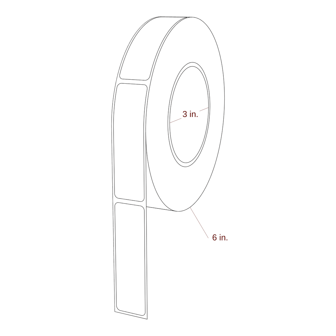 0.938" x 3.25" Inkjet Label Rolls | Fits Primera