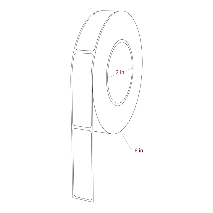 0.938" x 3.25" Inkjet Label Rolls | Fits Primera