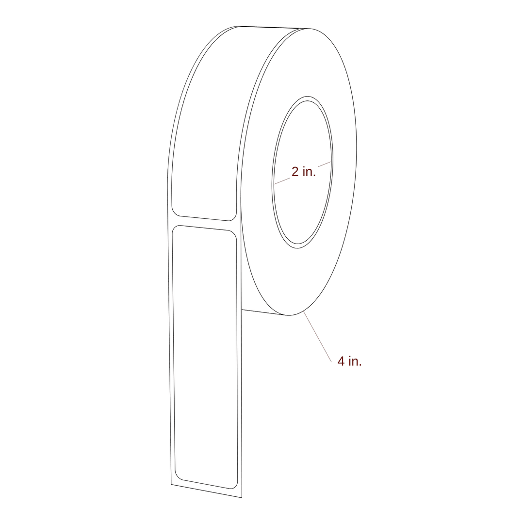 0.938" x 3.5" Rectangle Roll for Primera Printers; 0.938" x 3.5" Rectangle Label Diagram