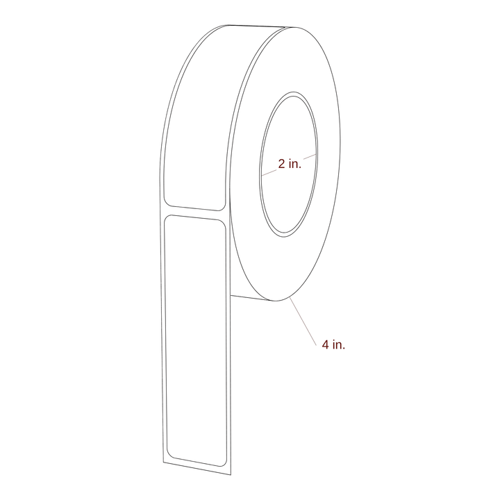 0.938" x 3.5" Rectangle Roll for Primera Printers; 0.938" x 3.5" Rectangle Label Diagram