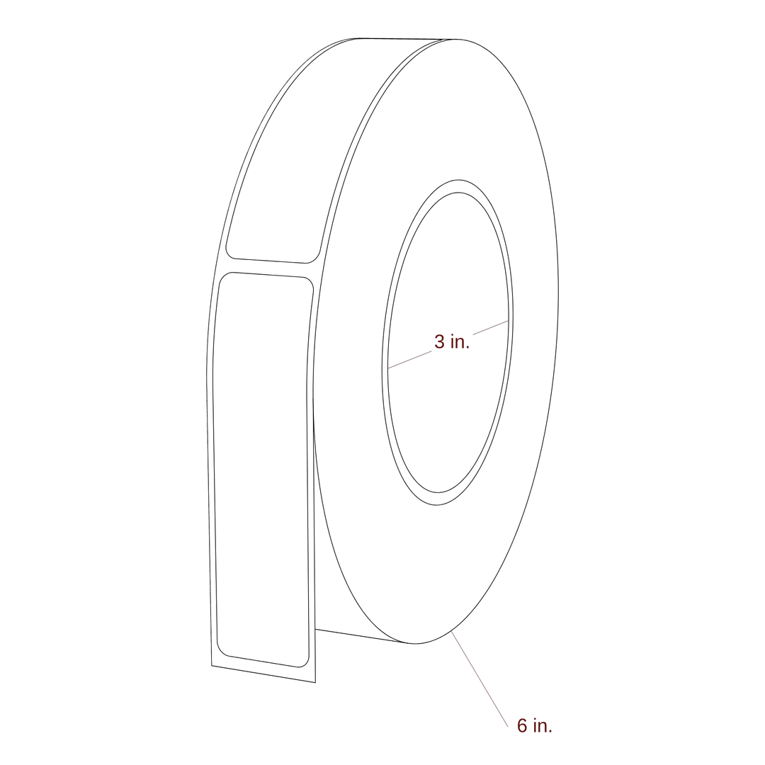 0.938" x 3.5" Inkjet Label Rolls | Fits Primera