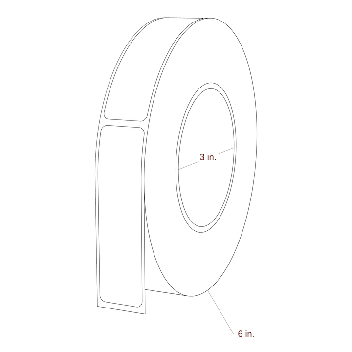 0.938" x 3.5" Inkjet Label Rolls | Fits Primera