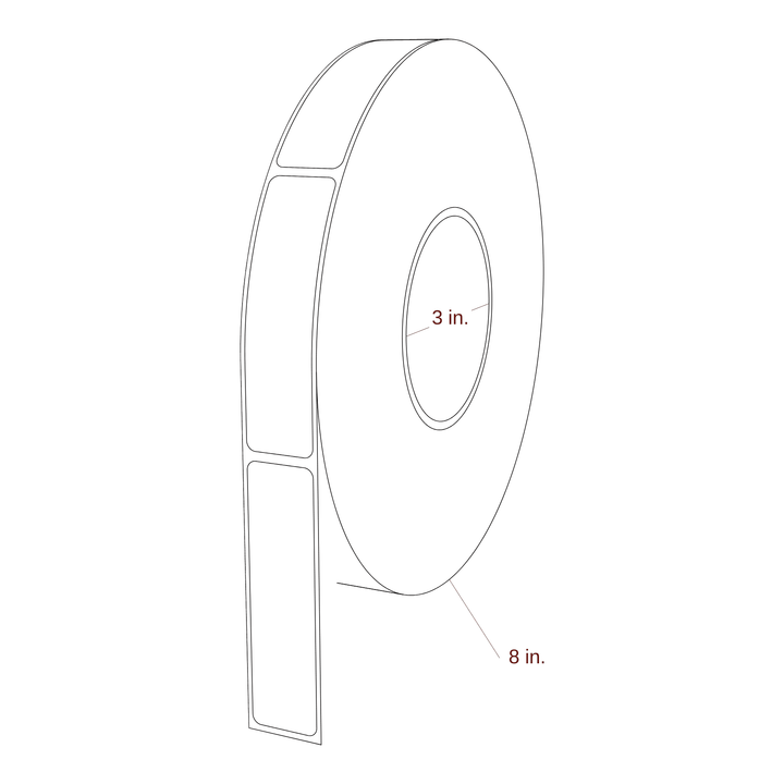 0.938" x 3.5" Inkjet Label Rolls | Fits Primera