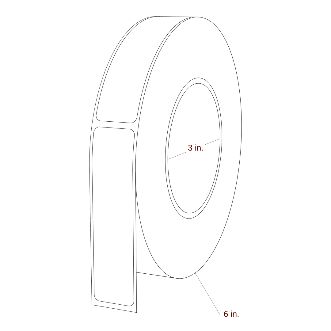 0.938" x 3.6875" Inkjet Label Rolls | Fits Primera