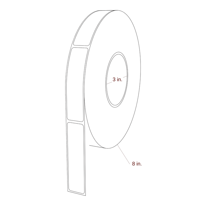 0.938" x 3.6875" Inkjet Label Rolls | Fits Primera