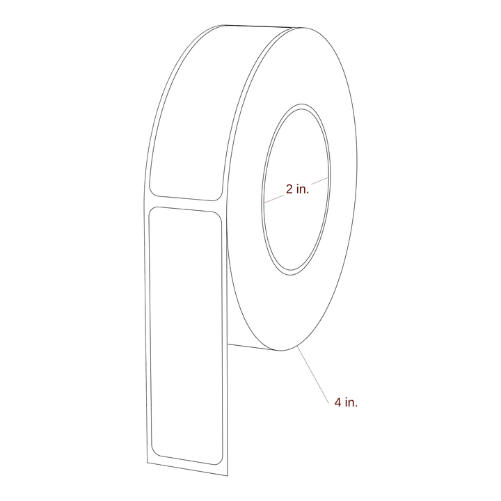 0.938" x 3" Rectangle Roll for Primera Printers; 0.938" x 3" Rectangle Label Diagram