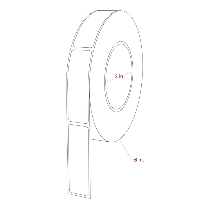 0.938" x 3" Inkjet Label Rolls | Fits Primera
