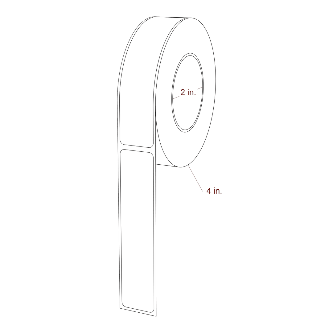 0.938" x 4.25" Rectangle Roll for Primera Printers; 0.938" x 4.25" Rectangle Label Diagram