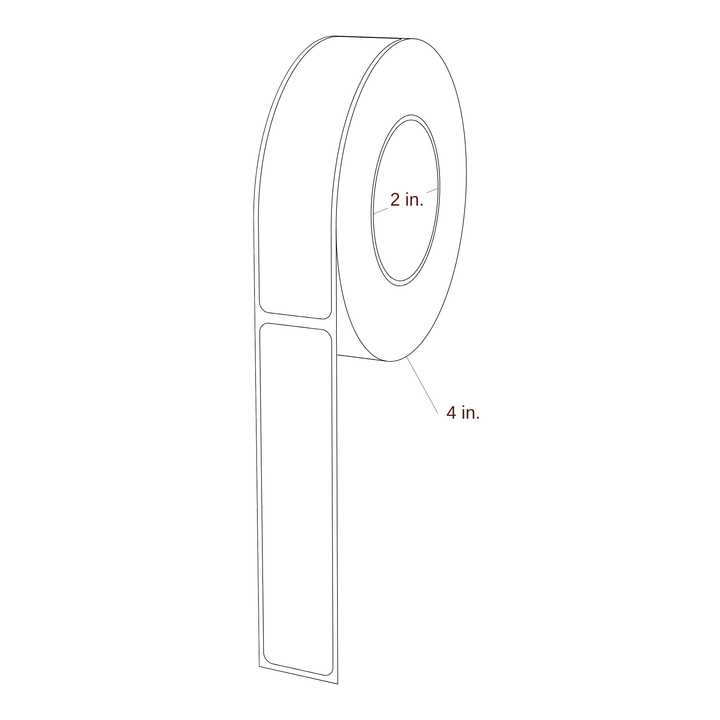 0.938" x 4.25" Rectangle Roll for Primera Printers; 0.938" x 4.25" Rectangle Label Diagram