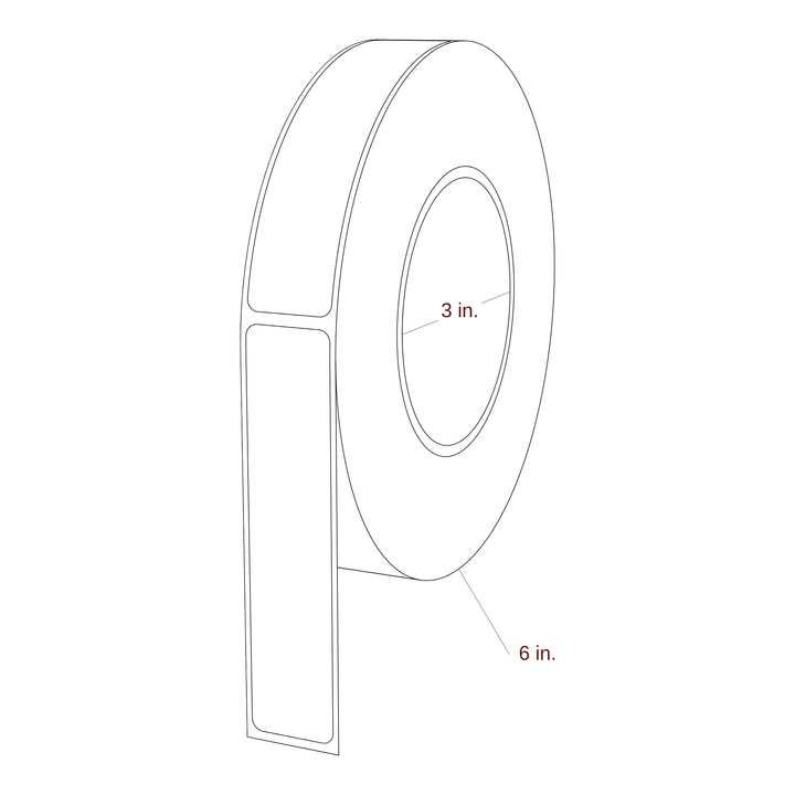 0.938" x 4.25" Inkjet Label Rolls | Fits Primera