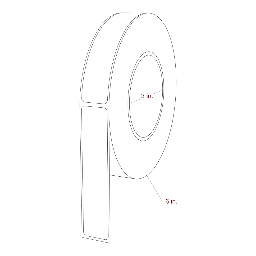 0.938" x 4.4375" Inkjet Label Rolls | Fits Primera