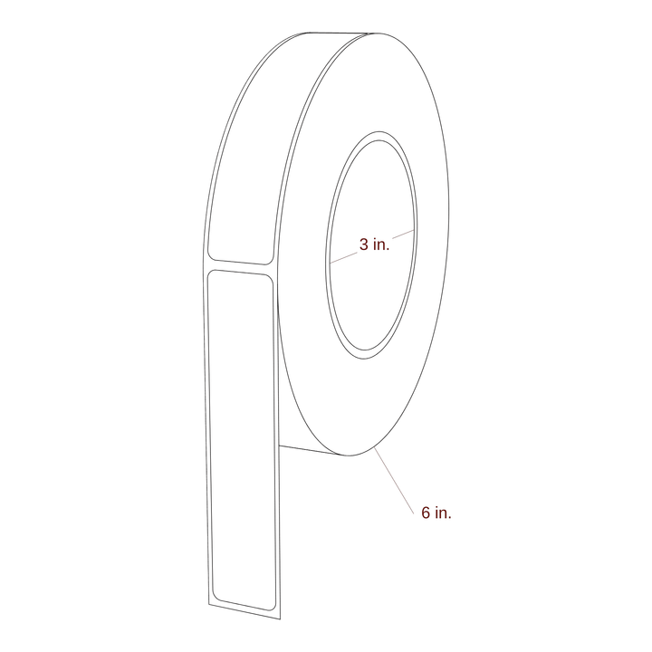 0.938" x 4.4375" Inkjet Label Rolls | Fits Primera