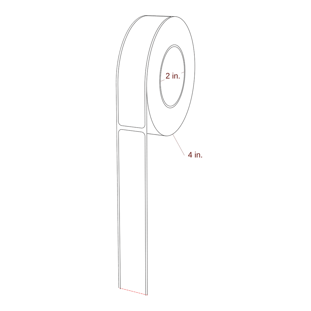 0.938" x 4.5" Rectangle Roll for Primera Printers; 0.938" x 4.5" Rectangle Label Diagram