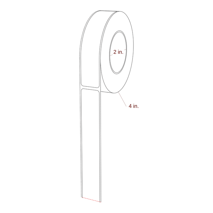 0.938" x 4.5" Rectangle Roll for Primera Printers; 0.938" x 4.5" Rectangle Label Diagram