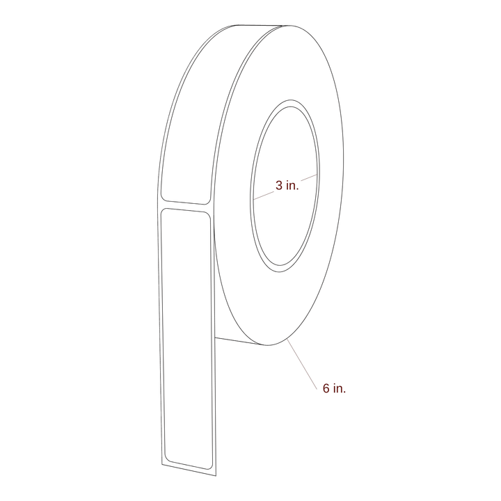 0.938" x 4.5" Inkjet Label Rolls | Fits Primera