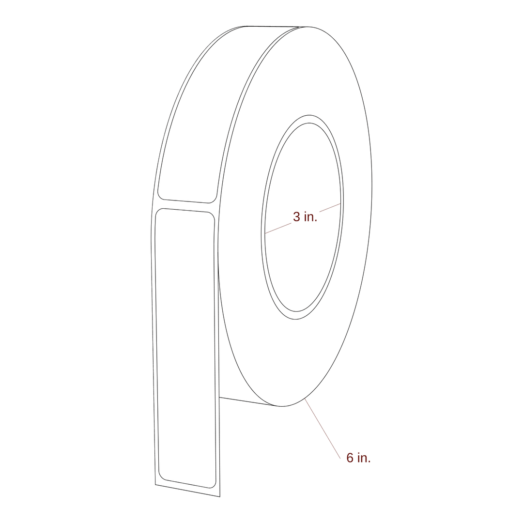 0.938" x 4" Inkjet Label Rolls | Fits Primera