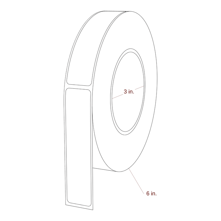 0.938" x 4" Inkjet Label Rolls | Fits Primera