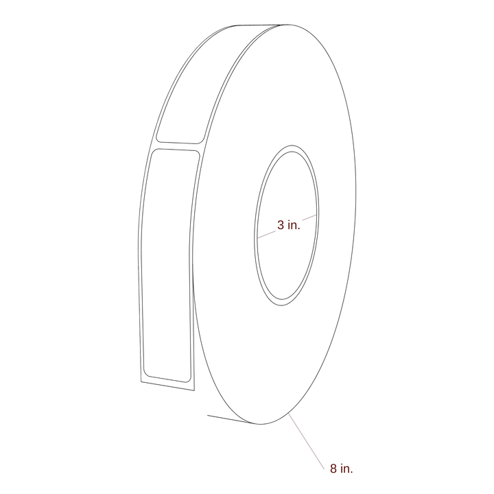 0.938" x 4" Inkjet Label Rolls | Fits Primera