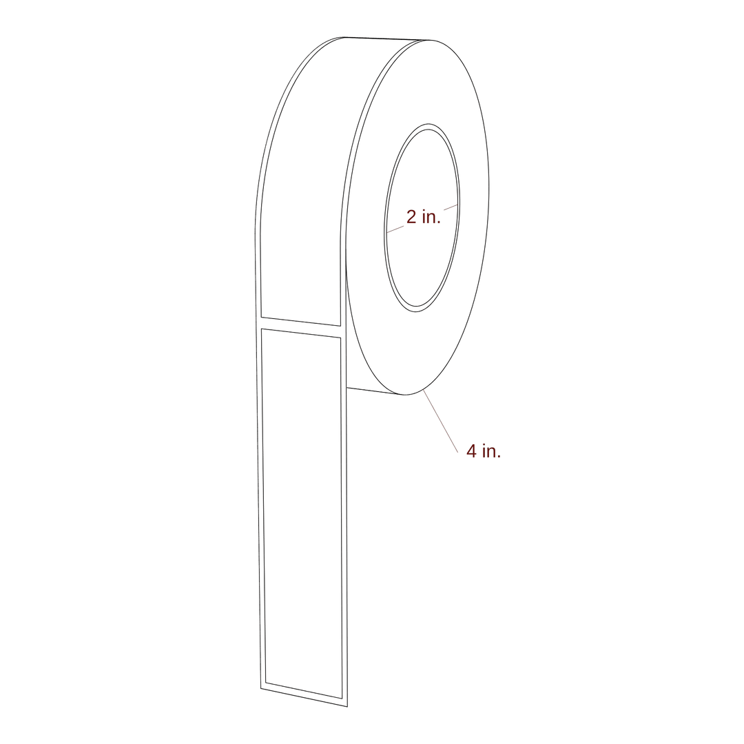 0.938" x 4" Rectangle Roll for Primera Printers; 0.938" x 4" Rectangle Label Diagram