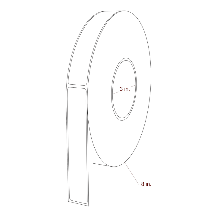 0.938" x 5.25" Inkjet Label Rolls | Fits Primera