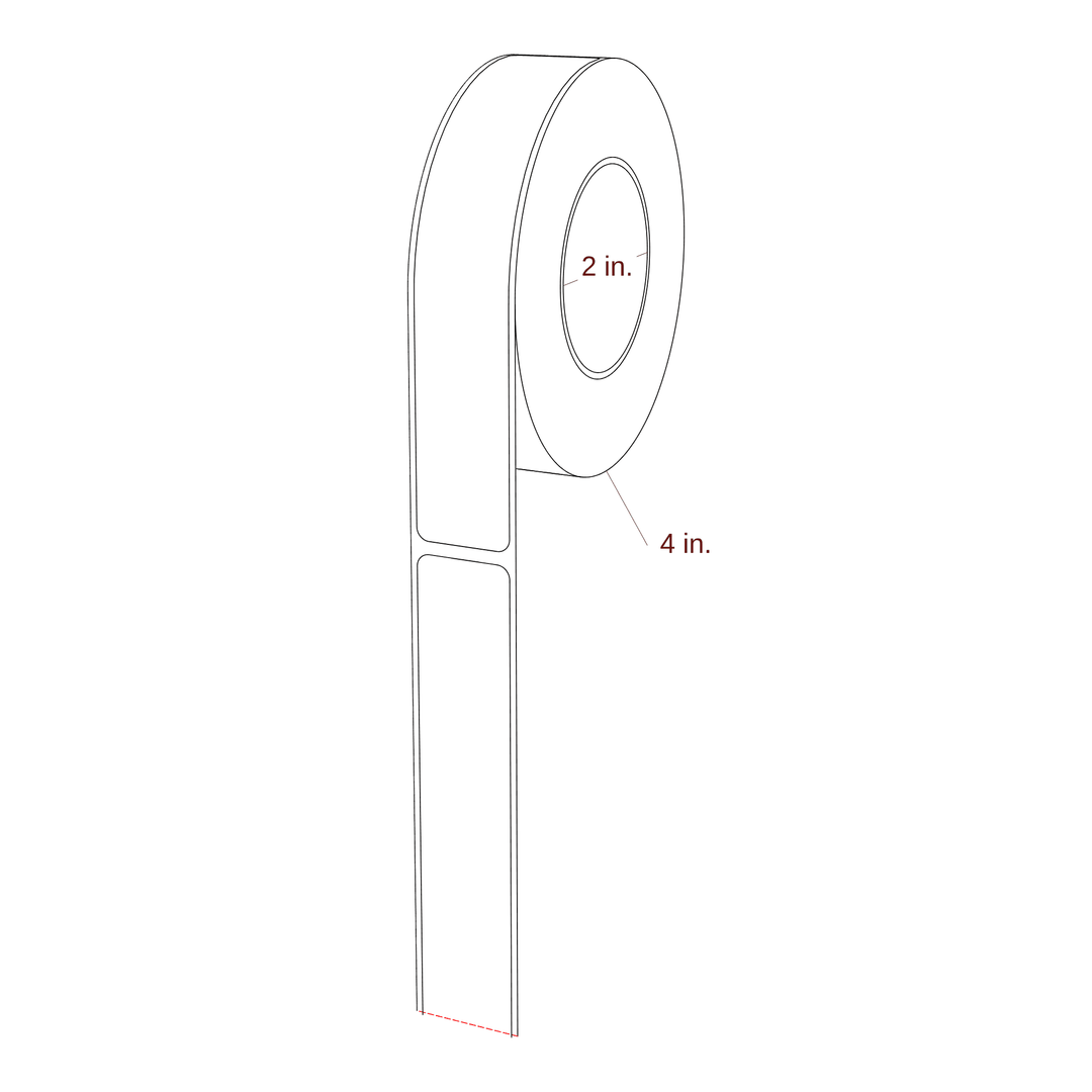 0.938" x 5.4375" Rectangle Roll for Primera Printers; 0.938" x 5.4375" Rectangle Label Diagram