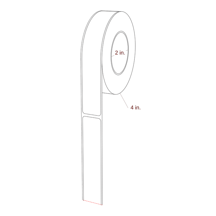 0.938" x 5.75" Rectangle Roll for Primera Printers; 0.938" x 5.75" Rectangle Label Diagram