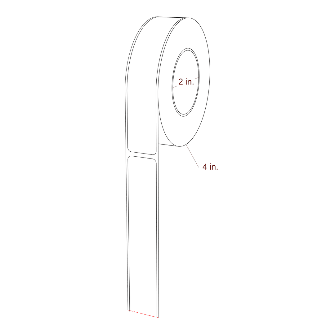 0.938" x 5" Rectangle Roll for Primera Printers; 0.938" x 5" Rectangle Label Diagram