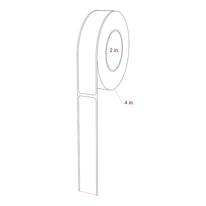 0.938" x 5" Rectangle Roll for Primera Printers; 0.938" x 5" Rectangle Label Diagram