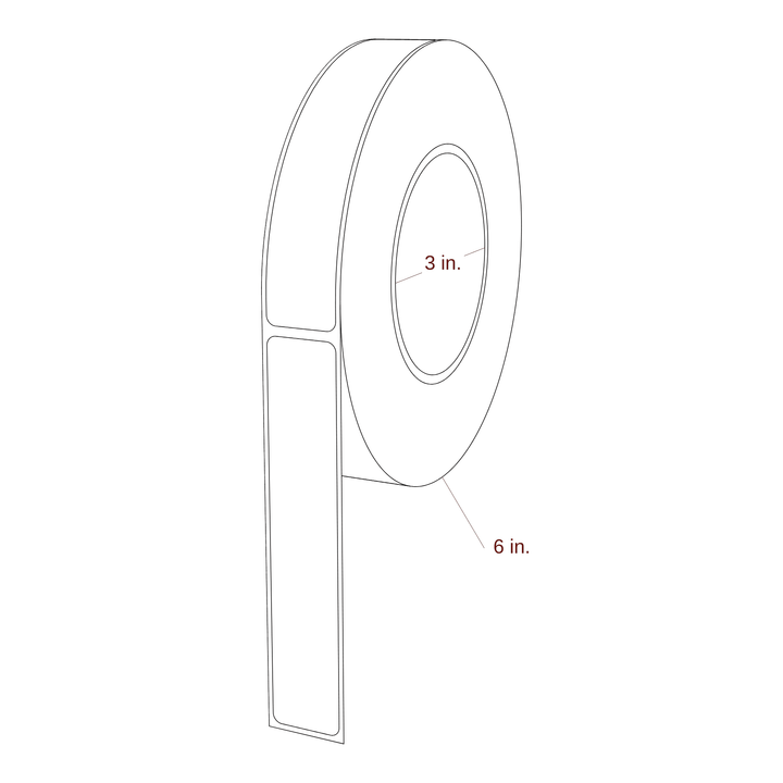 0.938" x 5" Inkjet Label Rolls | Fits Primera