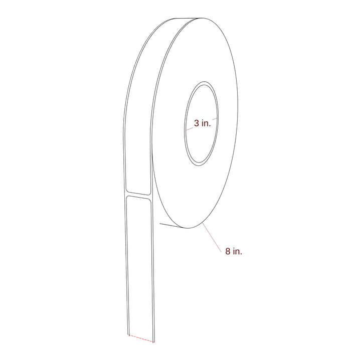 0.938" x 7.75" Inkjet Label Rolls | Fits Primera
