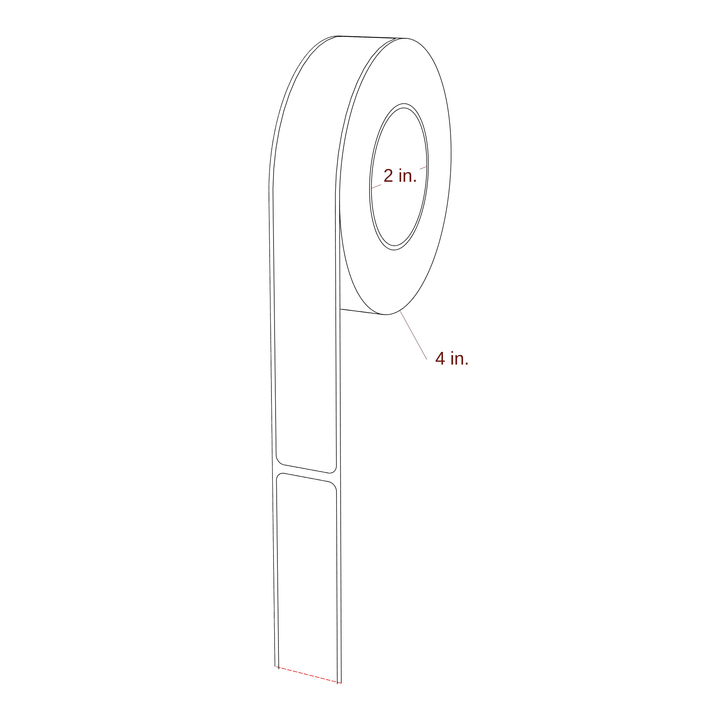 0.938" x 7" Rectangle Roll for Primera Printers; 0.938" x 7" Rectangle Label Diagram