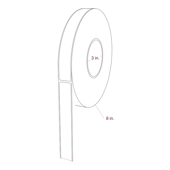 0.938" x 7" Inkjet Label Rolls | Fits Primera