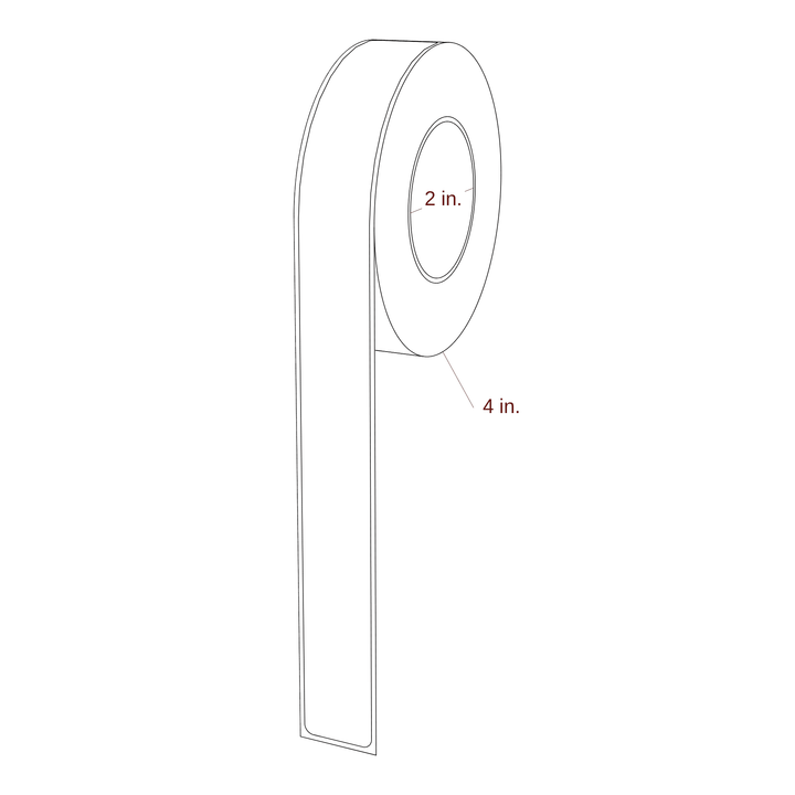 0.938" x 9.75" Rectangle Roll for Primera Printers; 0.938" x 9.75" Rectangle Label Diagram