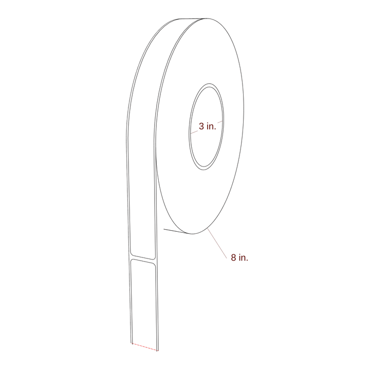 0.938" x 9.75" Inkjet Label Rolls | Fits Primera