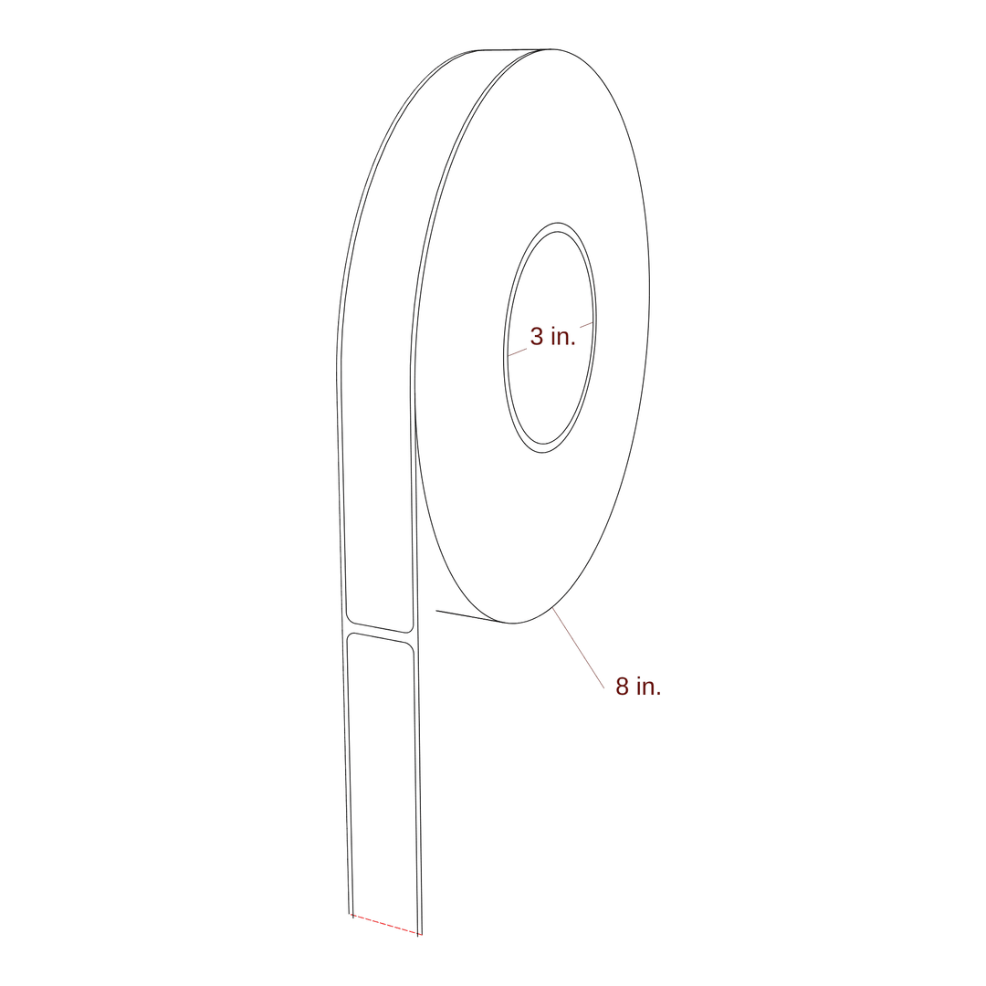0.938" x 9" Inkjet Label Rolls