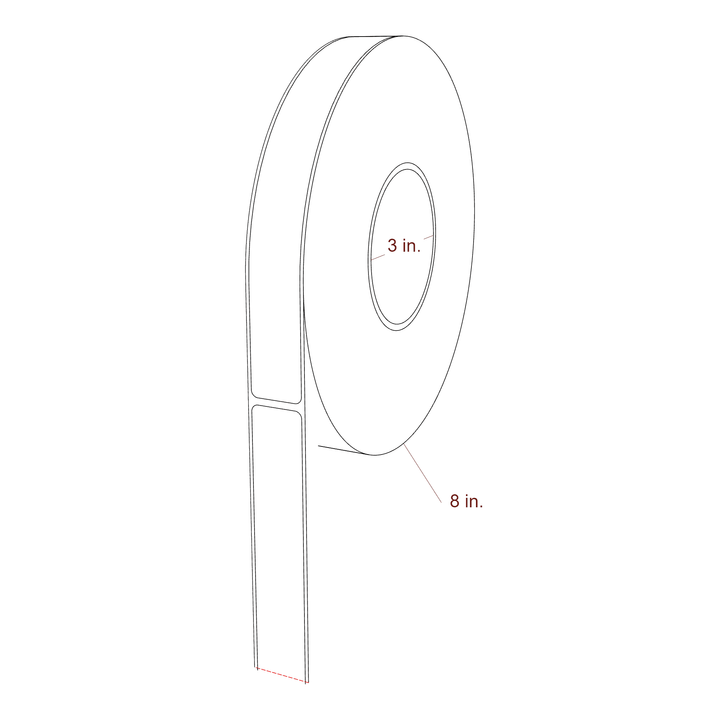 0.95" x 8" Inkjet Label Rolls