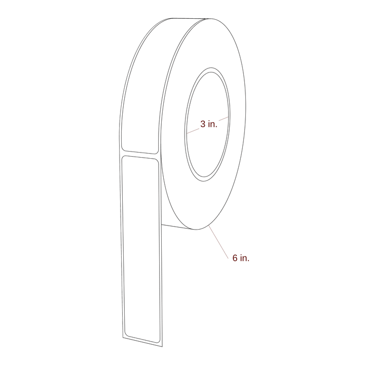 1.063" x 4.9375" Rectangle Roll for Epson ColorWorks Printers; 1.063" x 4.9375" Rectangle Label Diagram