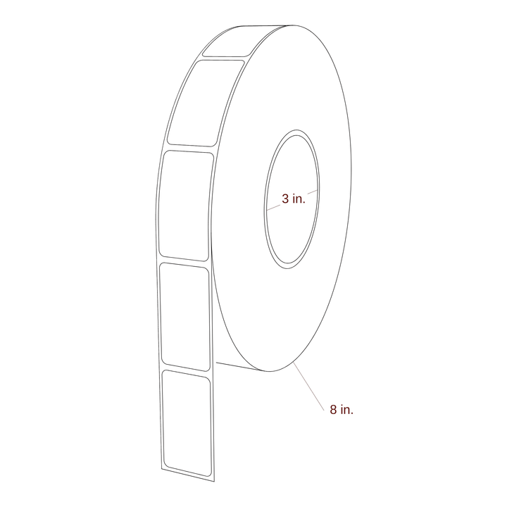 1.125" x 2.125" Rectangle Roll for Epson ColorWorks Printers; 1.125" x 2.125" Rectangle Label Diagram