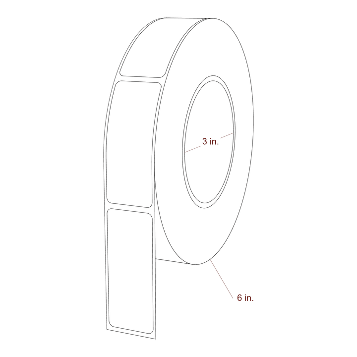1.125" x 2.75" Rectangle Roll for Epson ColorWorks & Primera Printers; 1.125" x 2.75" Rectangle Label Diagram