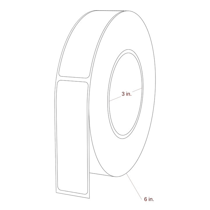 1.125" x 3.6875" Inkjet Label Rolls | Fits Epson ColorWorks & Primera