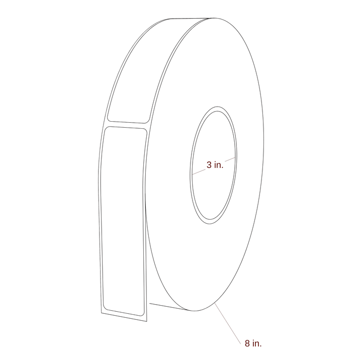 1.125" x 4.4375" Inkjet Label Rolls | Fits Epson ColorWorks & Primera