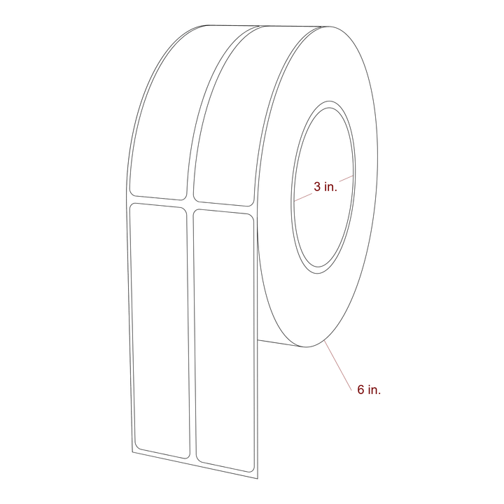 1.125" x 4.5" Inkjet Label Rolls | 2-Up | Fits Epson ColorWorks & Primera