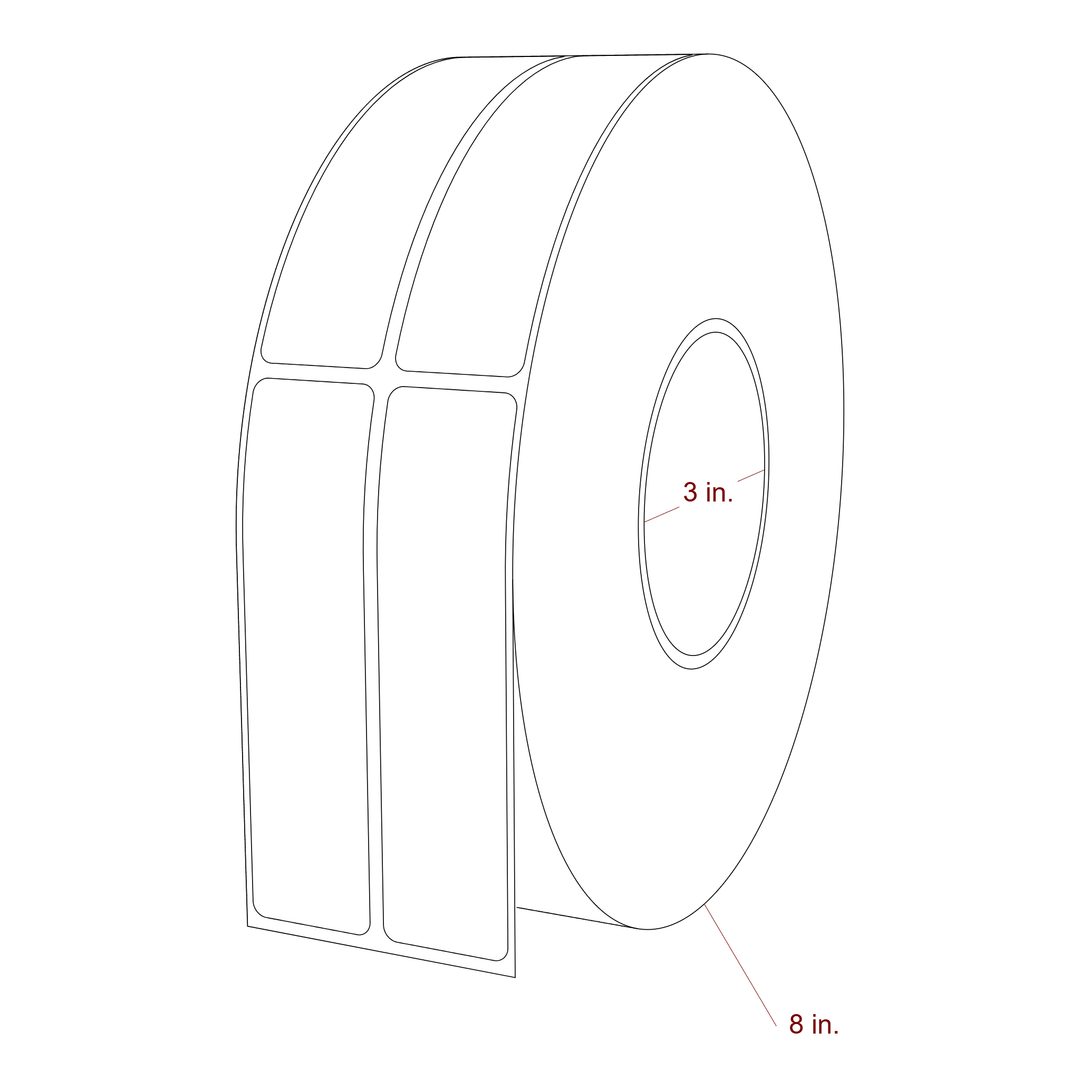 1.125" x 4.5" Inkjet Label Rolls | 2-Up | Fits Epson ColorWorks & Primera