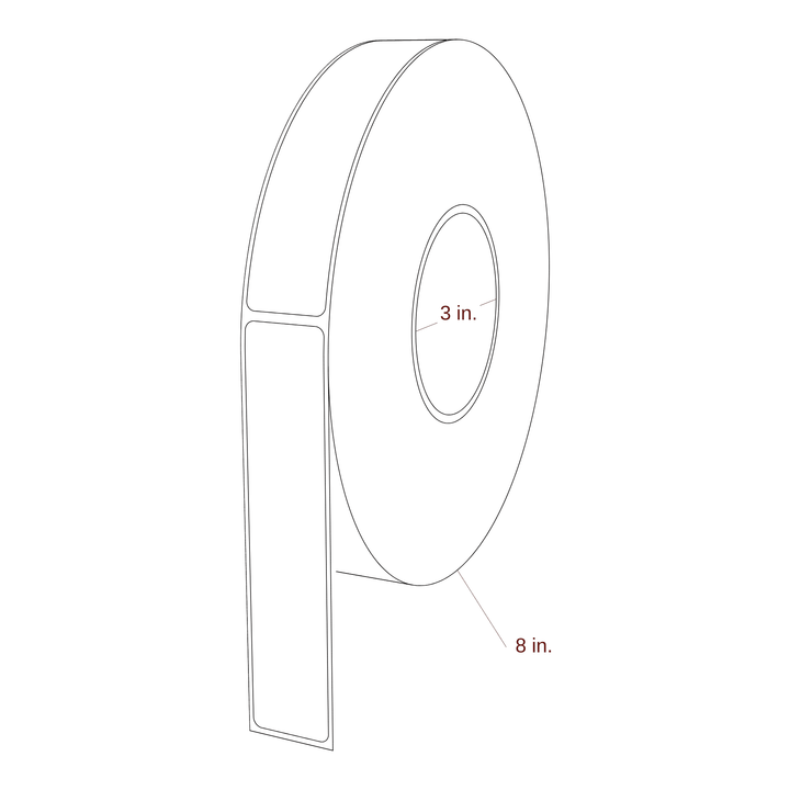 1.125" x 5.4375" Inkjet Label Rolls | Fits Epson ColorWorks & Primera