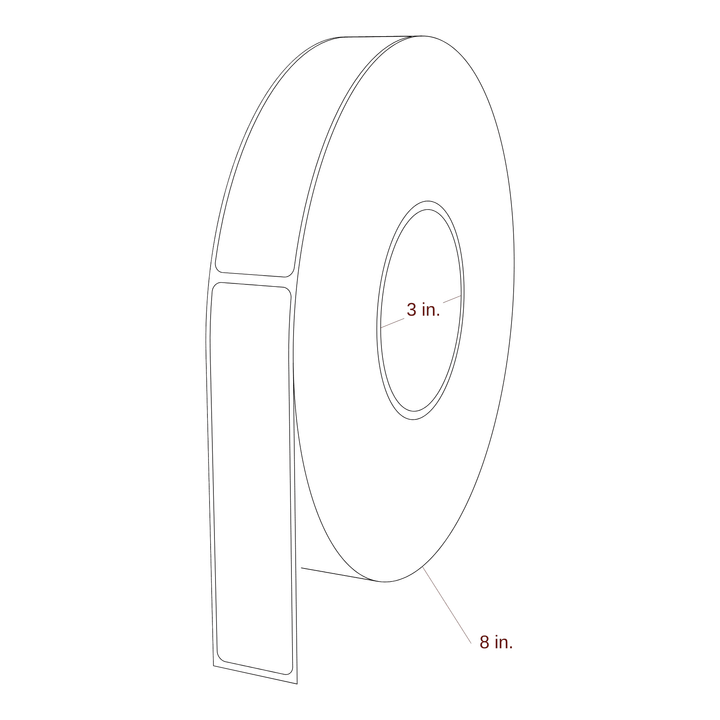 1.125" x 5" Inkjet Label Rolls | Fits Epson ColorWorks & Primera