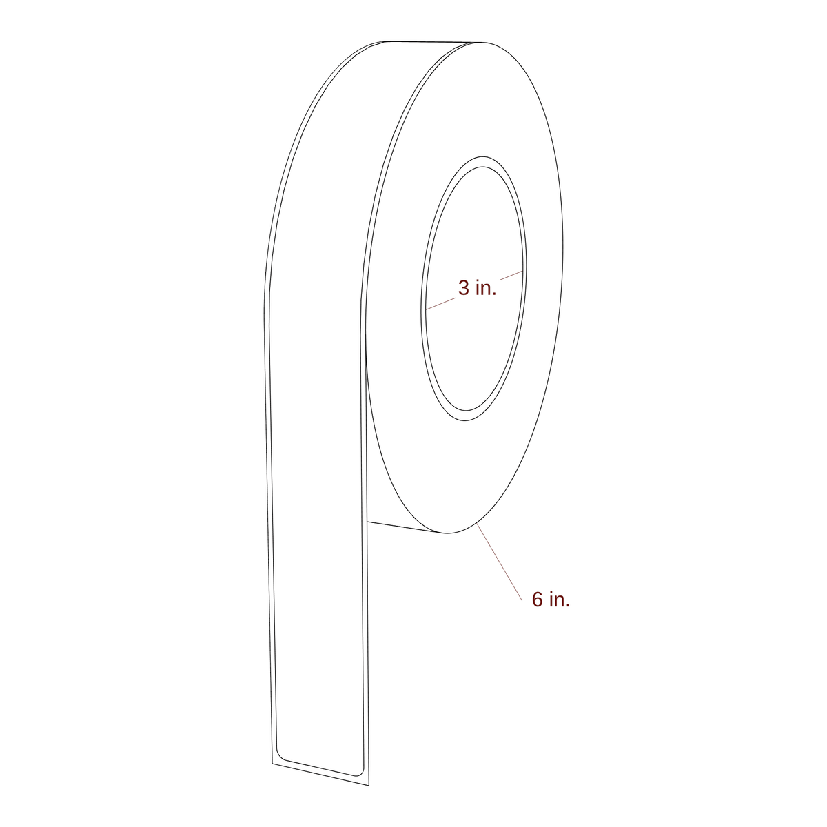 1.125" x 9.75" Rectangle Roll for Epson ColorWorks & Primera Printers; 1.125" x 9.75" Rectangle Label Diagram