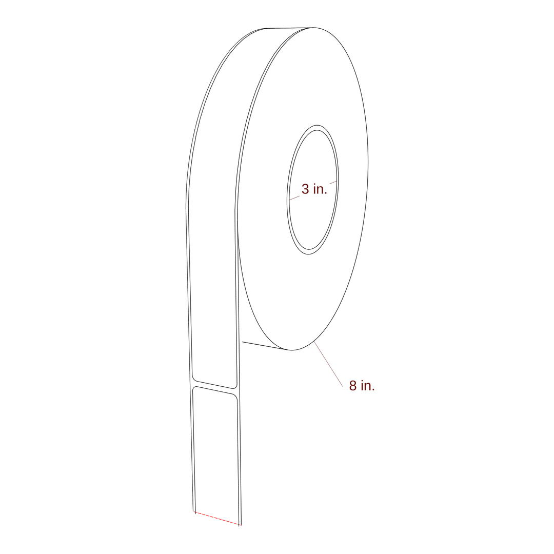 1.125" x 9.75" Inkjet Label Rolls | Fits Epson ColorWorks & Primera