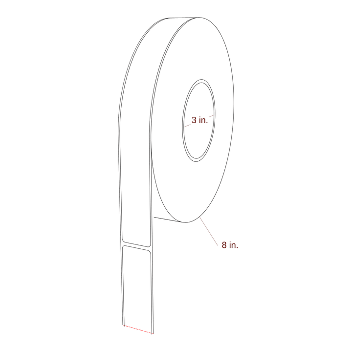 1.125" x 9.75" Inkjet Label Rolls | Fits Epson ColorWorks & Primera