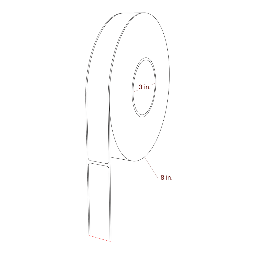 1.125" x 9" Inkjet Label Rolls | Fits Epson ColorWorks