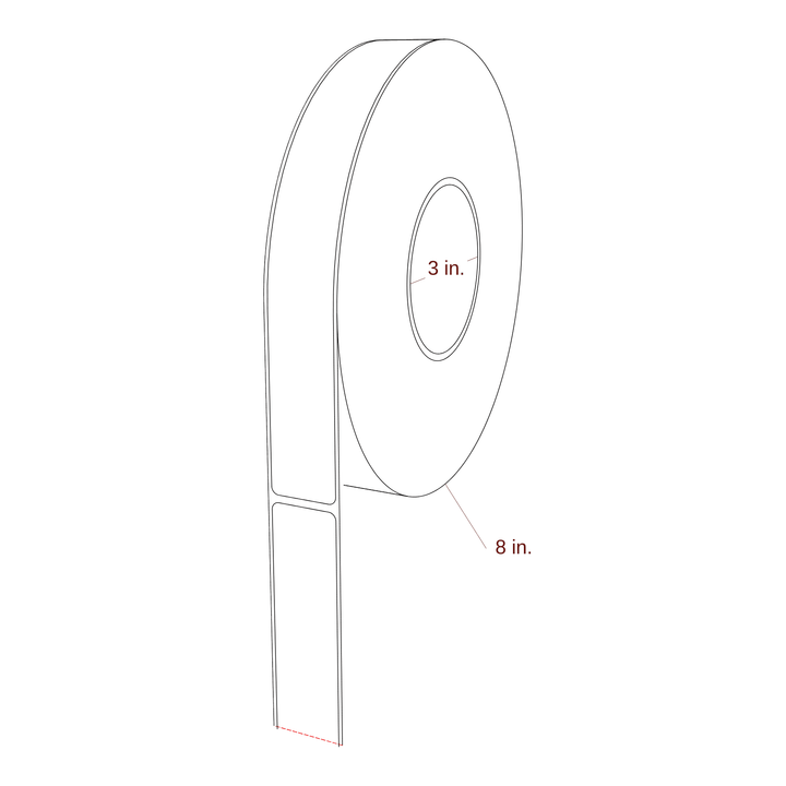 1.125" x 9" Inkjet Label Rolls | Fits Epson ColorWorks
